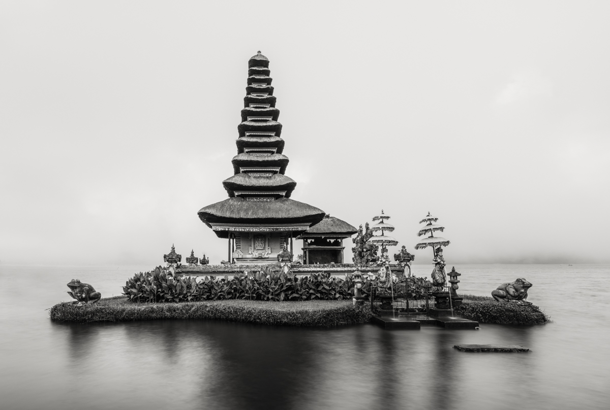 Balinese temple on lake
