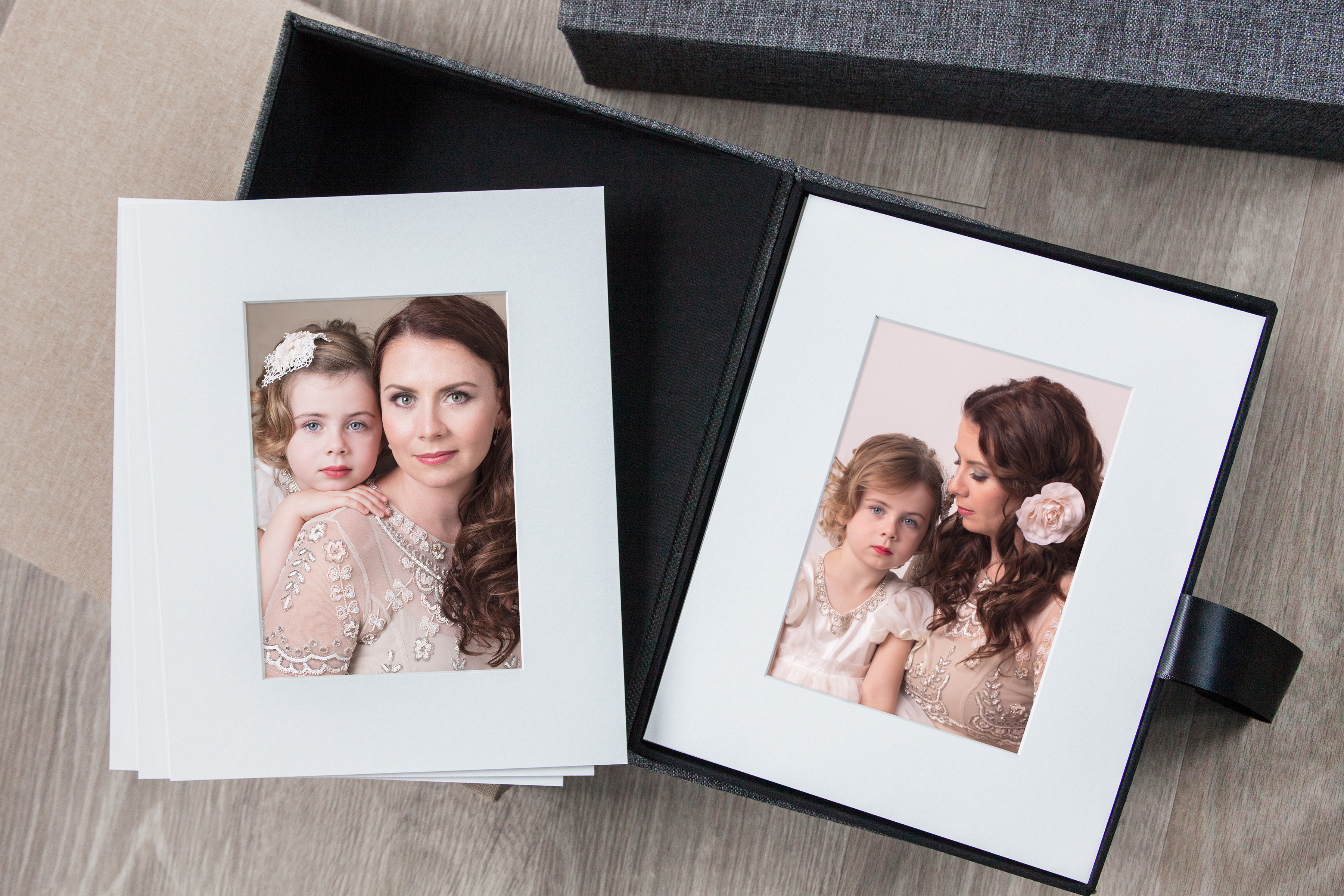 Fine Art Portraits in a Folio box from Mother and Daughter Photo shoot Geraldton